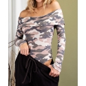 Ladies' Camo Long Sleeve Bodysuit