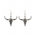 Justin® Boots Ladies' Filigree Steer Earrings