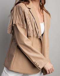 Ladies' Fringed Leather Jacket