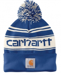 Carhartt® Ladies' Pom Pom Cuffed Logo Beanie