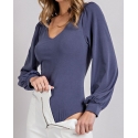 Ladies' Long Sleeve V-Neck Bodysuit