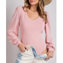 Ladies' Long Sleeve V-Neck Bodysuit