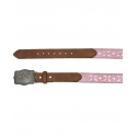 Catchfly® Girls' Pink Metallic Laser Cut Belt