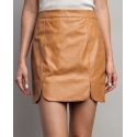 Ladies' Slit Leather Mini Skirt