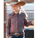 Cruel® Girls' Striped Pearl Snap Shirt