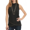 Panhandle® Ladies' Tulip Hem Mock Neck Tank