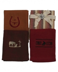 M&F Western Products® 4 PC Cowboy Kitchen Towel Set