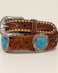 Angel Ranch® Girls' Heart Concho Brown Belt