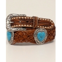 Angel Ranch® Girls' Heart Concho Brown Belt