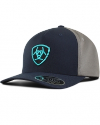 Ariat® Men's Logo Shield Cap Navy/Teal/Grey