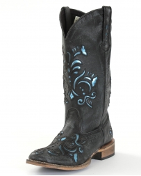 Roper® Ladies' Metallic Blue Inlay Boots