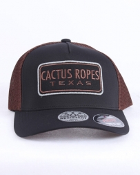 Cactus Ropes® Men's Black/Brown Flexfit Cap