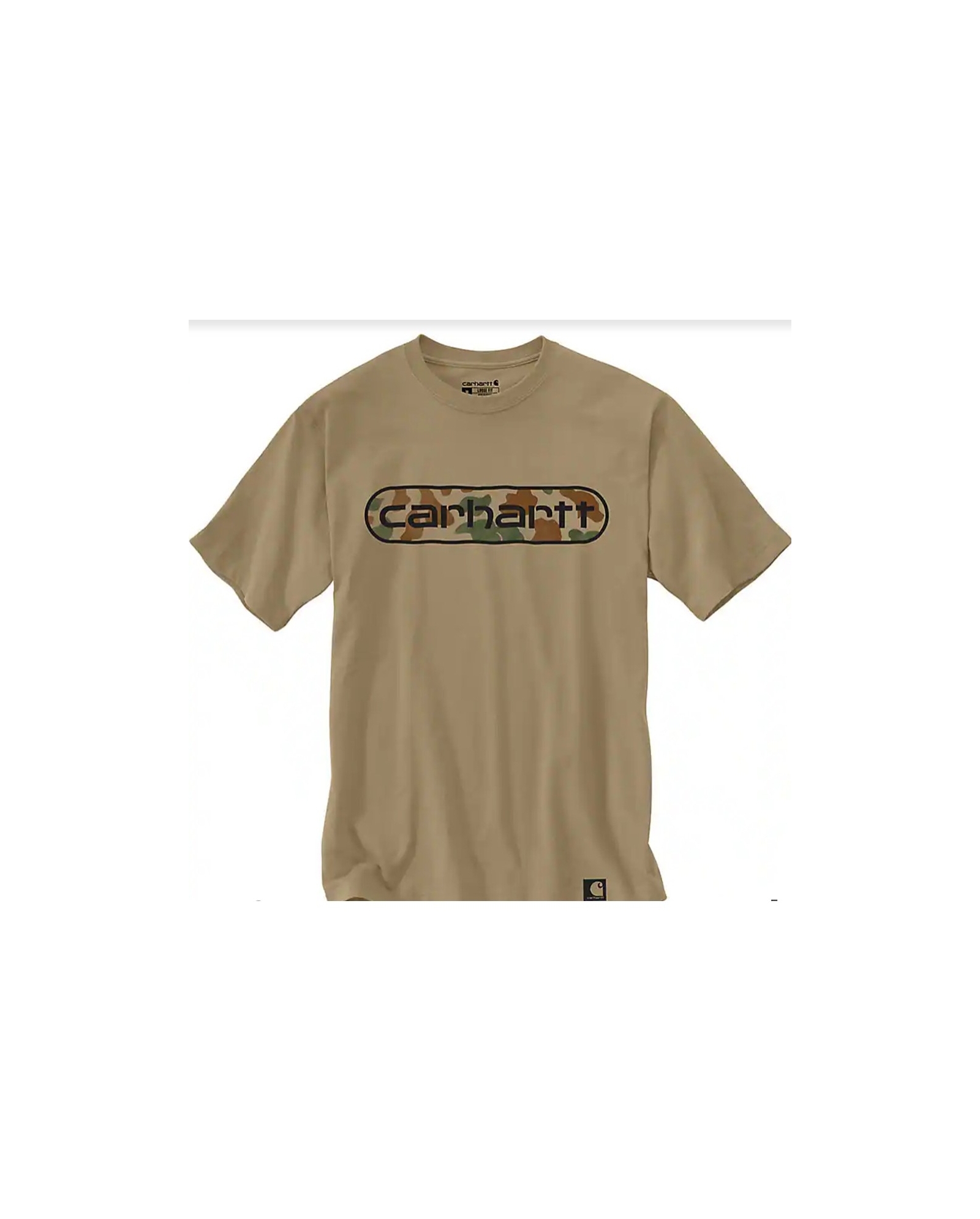 「RT-111297 Carhartt 106894 Men's Relaxed Fit Lightweight SS Pocket Camo Logo