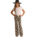 Rock and Roll Cowgirl® Girls' Cowprint Button Flare