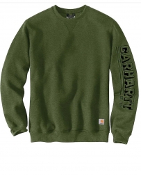 Carhartt® Men's Midweight Crewneck Sleeve Logo