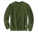 Carhartt® Men's Midweight Crewneck Sleeve Logo