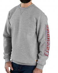 Carhartt® Men's Midweight Crewneck Sleeve Logo