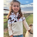 Kids' Cowprint Fleece 1/4 Zip