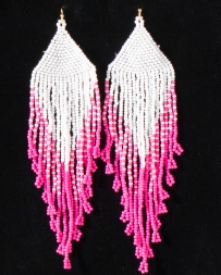 Silver Strike® Ladies' Hot Pink Beaded Earrings