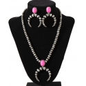 Silver Strike® Ladies' Pink Navajo Pearl Set