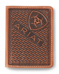 Ariat® Men's Bifold Flip Basketweave Wallet