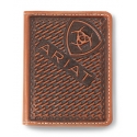 Ariat® Men's Bifold Flip Basketweave Wallet