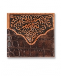 Ariat® Men's Bifold Croc Print Wallet