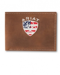 Ariat® Men's Bifold Flag Logo Wallet