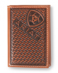 Ariat® Men's Trifold Basketweave Wallet