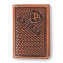 Ariat® Men's Trifold Basketweave Wallet