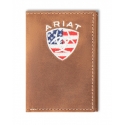 Ariat® Men's Trifold Flag Logo Wallet