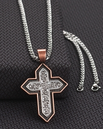Twister Men's Copper Cross Necklace