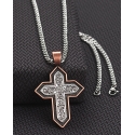 Twister Men's Copper Cross Necklace