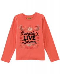 Wrangler® Girls' L/S Cowgirls Live Forever Tee