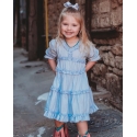 Girls' Denim Ruffle Dress