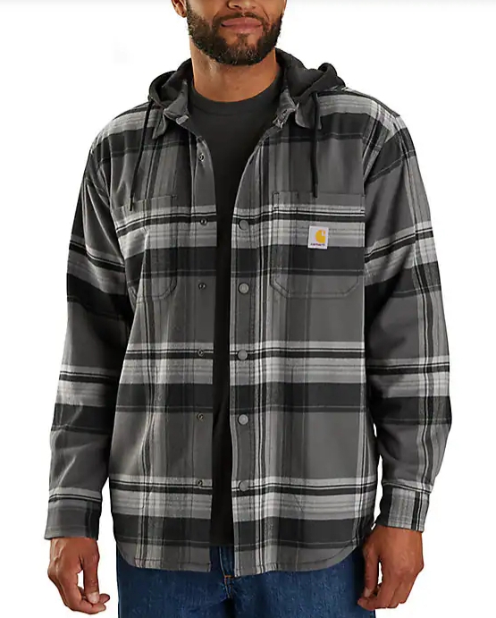 Carhartt® Men's Fleece Lined Hooded Shirt Jack - Fort Brands