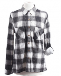 Ladies' Brushed Plaid Shirt - Plus