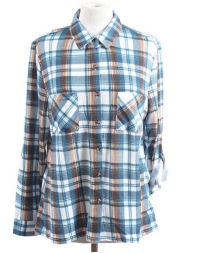 Ladies' Brushed Plaid Shirt - Plus