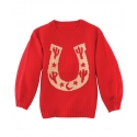 Wrangler® Girls' Horseshoe Sweater