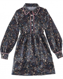 Wrangler® Girls' L/S Piped Shirt Dress