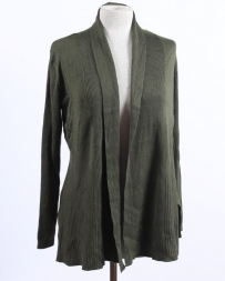 Ladies' Olive Sweater Cardigan