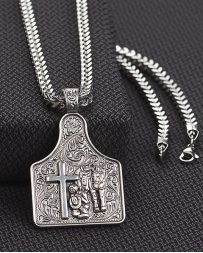 Twister Men's Praying Cowboy Tag Necklace