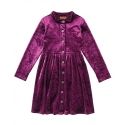 Wrangler® Girls' Purple Velvet Dress