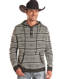 Rock & Roll Cowboy® Men's Aztec Print 3 Button Hoodie