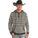 Rock & Roll Cowboy® Men's Aztec Print 3 Button Hoodie