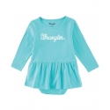 Wrangler® Girls' Infant Teal Skirted Onesie