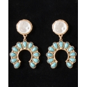 Blazin Roxx® Ladies' Turquoise MOP Earrings