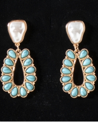 Blazin Roxx® Ladies' Turquoise MOP Earrings