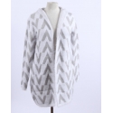 Ladies' White Teepee Cardigan