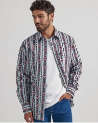 Wrangler® Men's Checotah Border Print LS